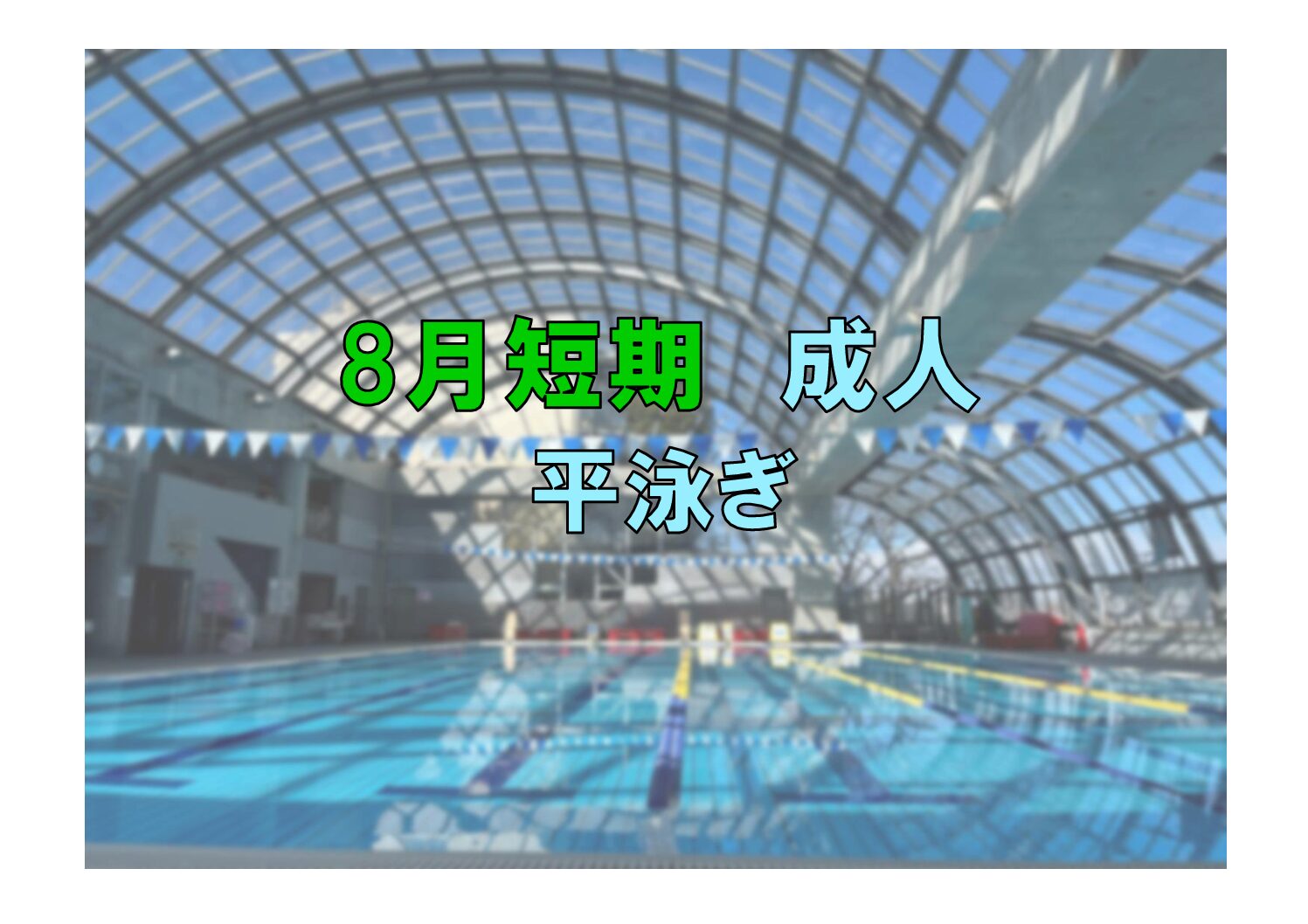 8月短期　成人平泳ぎ(金曜)